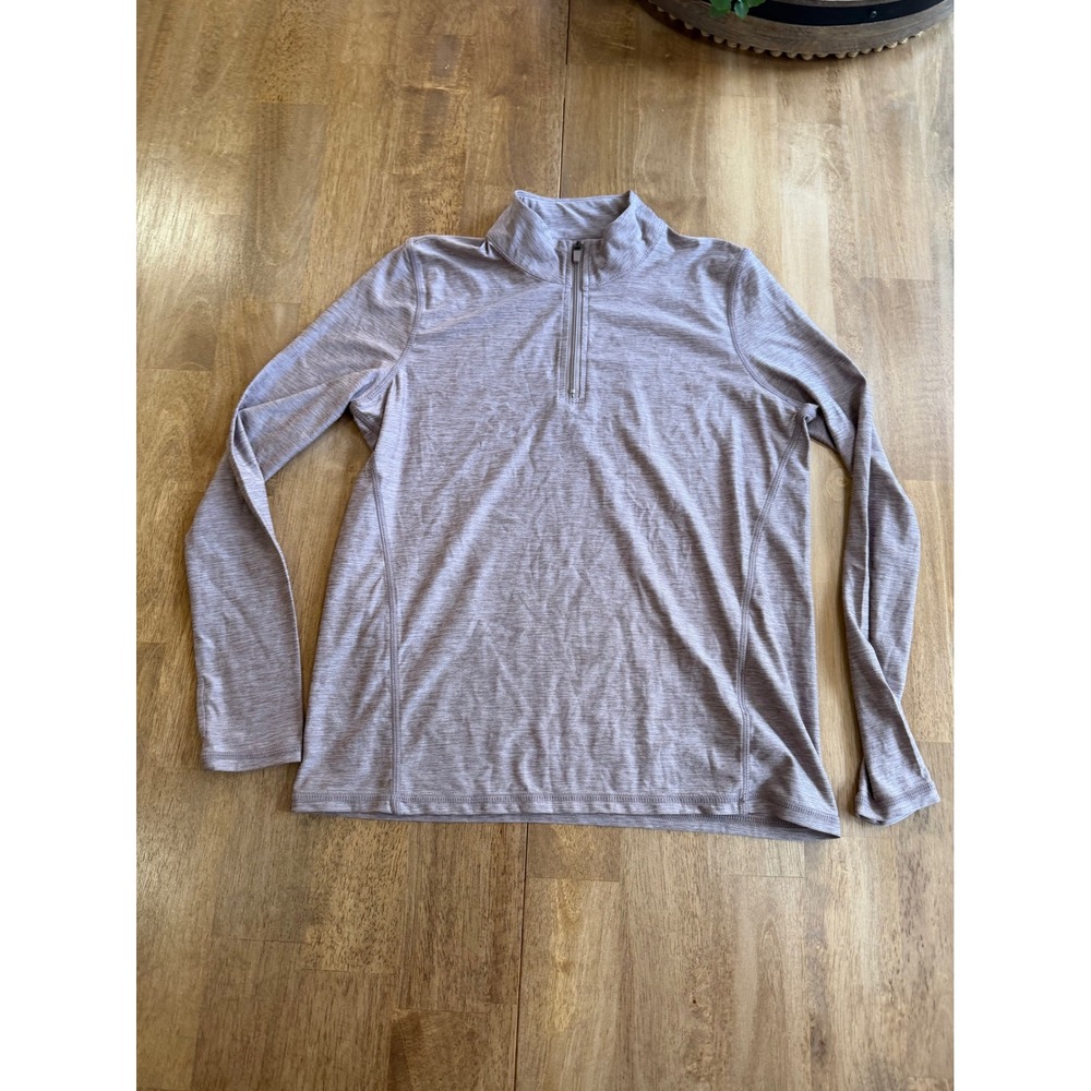 Threads 4 Thought ReActive Kids Mauve Heather Quarter Zip Pullover Size 10